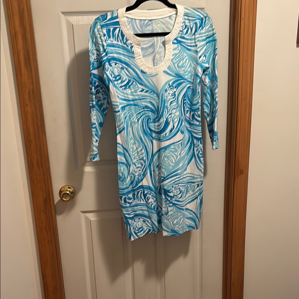 Lilly Pulitzer Blue and White Mini Dress